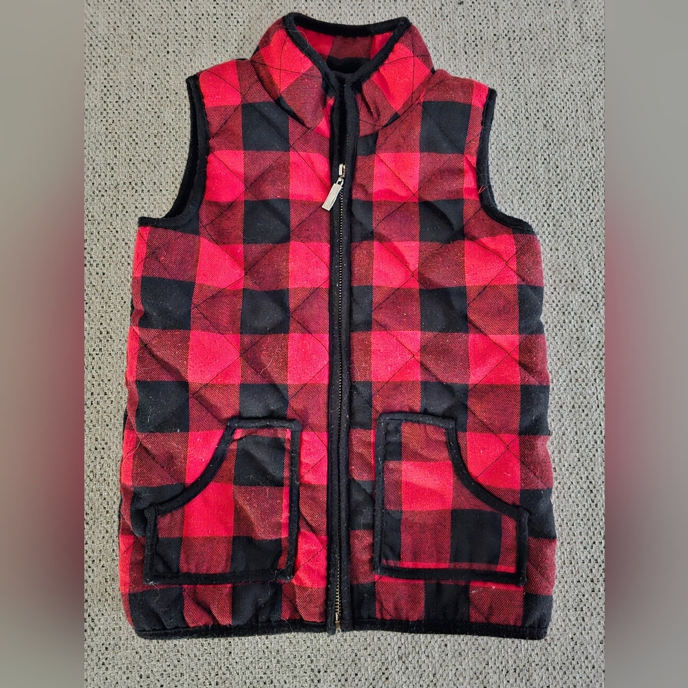 Girls Buffalo Plaid Vest - 5T